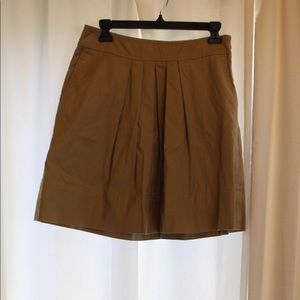 Ann Taylor Loft khaki pleated skirt